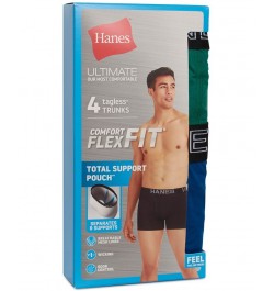 Men's 4-Pk. Ultimate ComfortFlex Fit Total Support Pouch Trunks Multi $14.88 Underwear