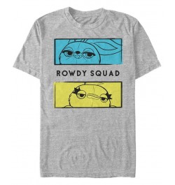 Disney Pixar Men's Toy Story 4 Ducky and Bunny Rowdy Squad Short Sleeve T-Shirt Gray $16.45 T-Shirts