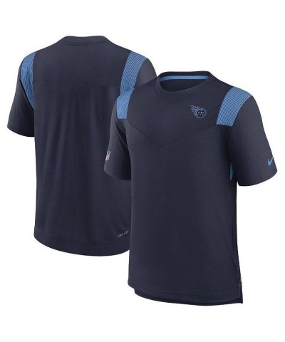 Men's Navy Tennessee Titans Sideline Tonal Logo Performance Player T-shirt $27.50 T-Shirts