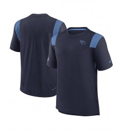 Men's Navy Tennessee Titans Sideline Tonal Logo Performance Player T-shirt $27.50 T-Shirts