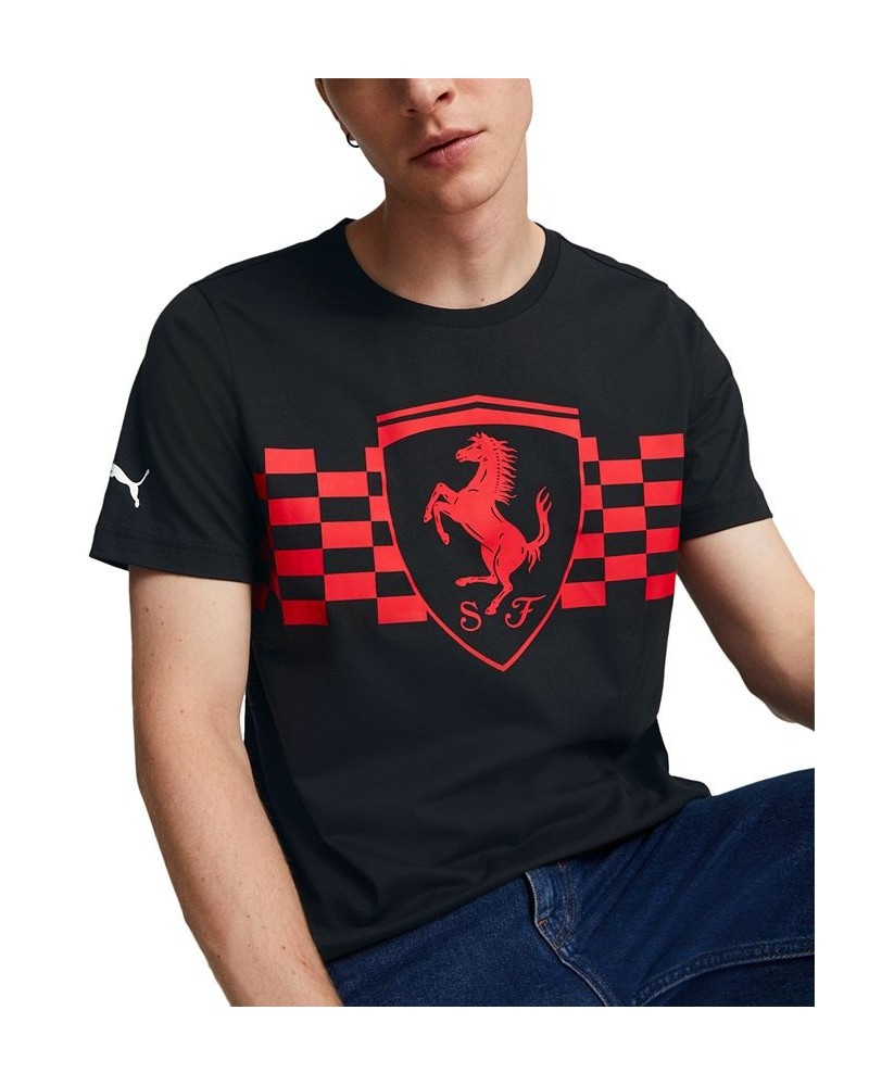 Men's Ferrari Race Tonal Big Shield Short-Sleeve Crewneck T-Shirt Black $25.85 T-Shirts