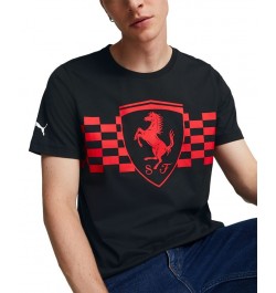 Men's Ferrari Race Tonal Big Shield Short-Sleeve Crewneck T-Shirt Black $25.85 T-Shirts