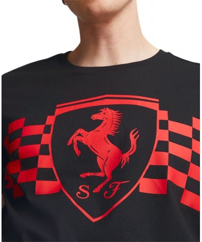 Men's Ferrari Race Tonal Big Shield Short-Sleeve Crewneck T-Shirt Black $25.85 T-Shirts