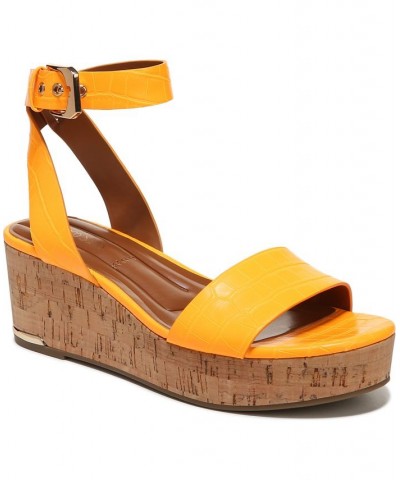 Presley Espadrille Wedge Sandals Orange $57.20 Shoes