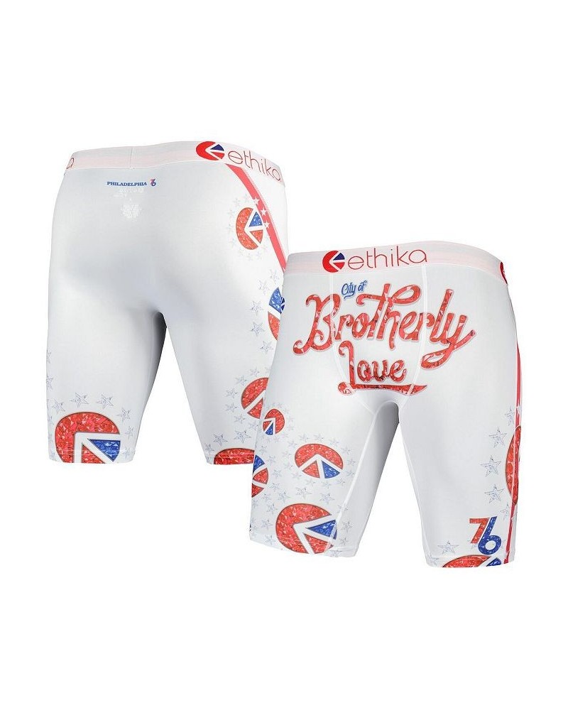 Men's White Philadelphia 76ers City Edition Boxer Briefs $17.84 Underwear