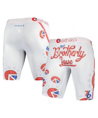 Men's White Philadelphia 76ers City Edition Boxer Briefs $17.84 Underwear