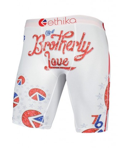 Men's White Philadelphia 76ers City Edition Boxer Briefs $17.84 Underwear