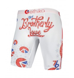 Men's White Philadelphia 76ers City Edition Boxer Briefs $17.84 Underwear