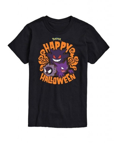 Men's Pokemon Happy Halloween T-shirt Black $16.10 T-Shirts