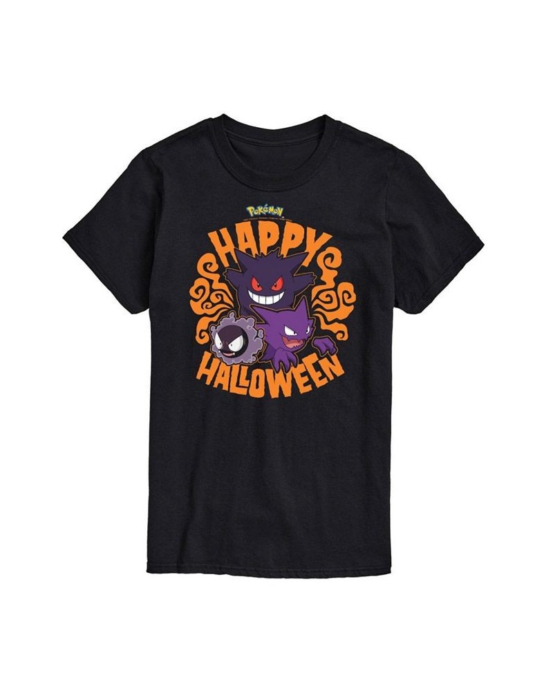 Men's Pokemon Happy Halloween T-shirt Black $16.10 T-Shirts