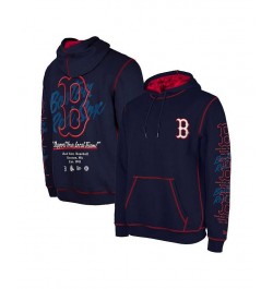 Men's Navy Boston Red Sox Team Split Pullover Hoodie $45.10 Sweatshirt