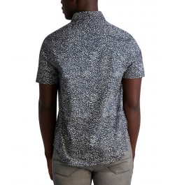 Men's Slim-Fit Allover Print Snap Shirt Black $65.33 Shirts