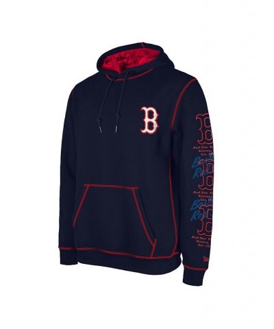 Men's Navy Boston Red Sox Team Split Pullover Hoodie $45.10 Sweatshirt