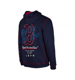 Men's Navy Boston Red Sox Team Split Pullover Hoodie $45.10 Sweatshirt