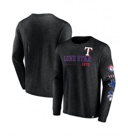 Men's Branded Black Texas Rangers High Whip Pitcher Long Sleeve T-shirt $28.99 T-Shirts