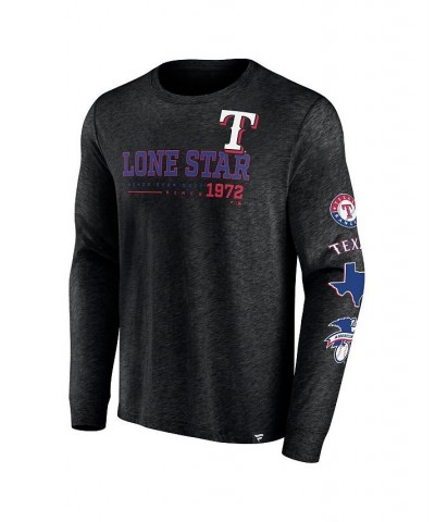 Men's Branded Black Texas Rangers High Whip Pitcher Long Sleeve T-shirt $28.99 T-Shirts