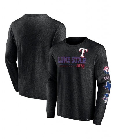 Men's Branded Black Texas Rangers High Whip Pitcher Long Sleeve T-shirt $28.99 T-Shirts