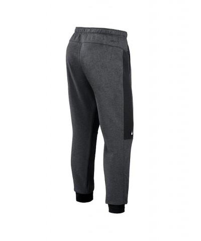 Men's Heathered Gray, Black New York Yankees Authentic Collection Flux Performance Jogger Pants $32.00 Pants