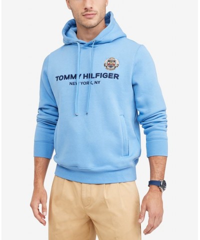 Men's Icon Stack Crest Pullover Hoodie Sweatshirt Blue $37.36 Sweatshirt