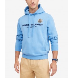 Men's Icon Stack Crest Pullover Hoodie Sweatshirt Blue $37.36 Sweatshirt