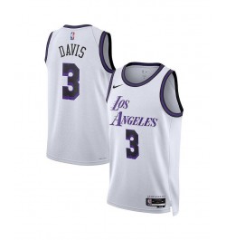 Men's and Women's Anthony Davis White Los Angeles Lakers 2022/23 Swingman Jersey - City Edition $55.90 Jersey