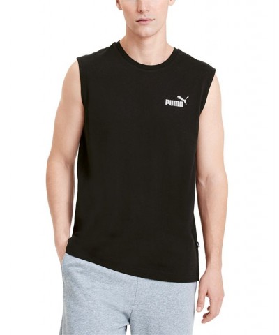 Men's Ess Logo Graphic Sleeveless T-Shirt Black $18.20 T-Shirts