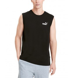 Men's Ess Logo Graphic Sleeveless T-Shirt Black $18.20 T-Shirts