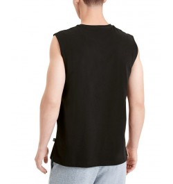 Men's Ess Logo Graphic Sleeveless T-Shirt Black $18.20 T-Shirts