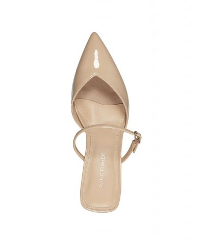 Women's Lakey Pointy Toe Block Heel Dress Pumps Tan/Beige $49.50 Shoes