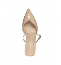 Women's Lakey Pointy Toe Block Heel Dress Pumps Tan/Beige $49.50 Shoes