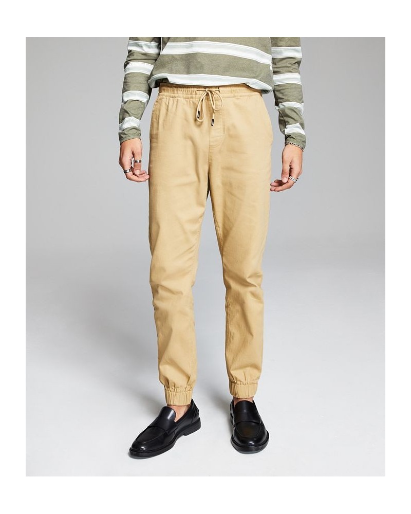 Men's Brushed Twill Jogger Pant Tan/Beige $12.50 Pants