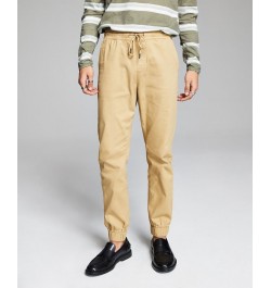 Men's Brushed Twill Jogger Pant Tan/Beige $12.50 Pants