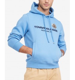 Men's Icon Stack Crest Pullover Hoodie Sweatshirt Blue $37.36 Sweatshirt