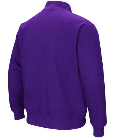 Men's Purple James Madison Dukes Tortugas Logo Quarter-Zip Jacket $28.20 Sweatshirt