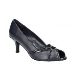 Women's Celeste Peep Toe Pumps Blue $39.00 Shoes