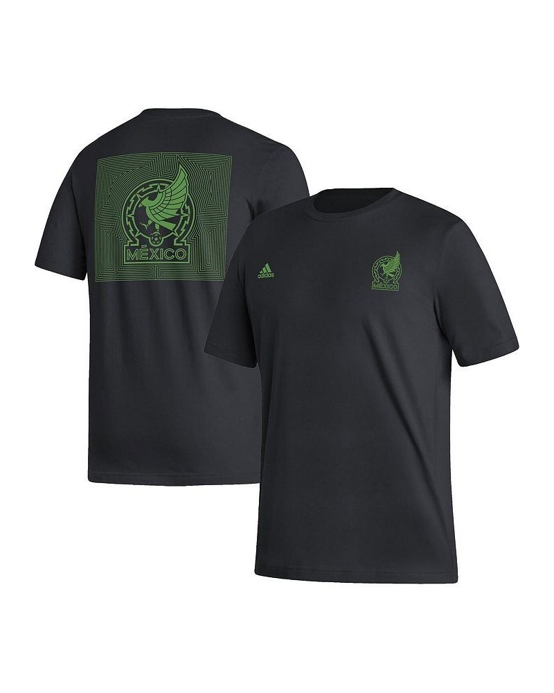 Men's Black Mexico National Team Pattern Crest T-shirt $21.59 T-Shirts