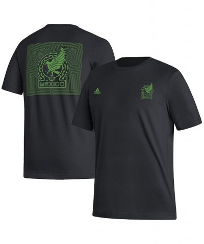 Men's Black Mexico National Team Pattern Crest T-shirt $21.59 T-Shirts