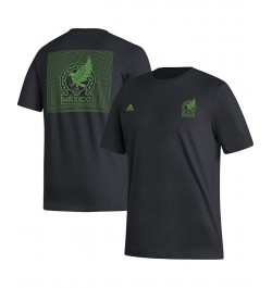 Men's Black Mexico National Team Pattern Crest T-shirt $21.59 T-Shirts