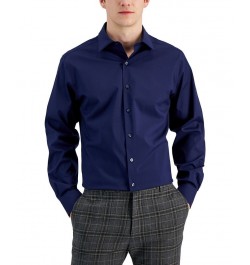 Men's Slim Fit 2-Way Stretch Stain Resistant Dress Shirt Blue Notte $22.80 Dress Shirts