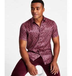 Men's James Regular-Fit Floral Ditsy-Print Shirt Red $17.03 Shirts