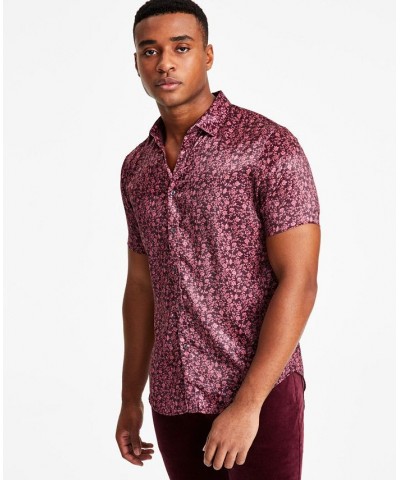 Men's James Regular-Fit Floral Ditsy-Print Shirt Red $17.03 Shirts