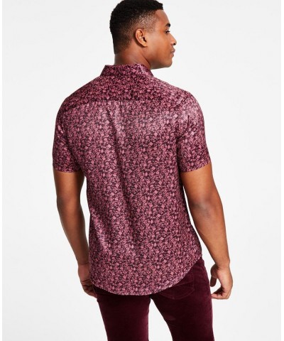 Men's James Regular-Fit Floral Ditsy-Print Shirt Red $17.03 Shirts