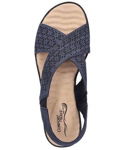 Women's Claudia Comfort Wave Sandals Navy $26.00 Shoes