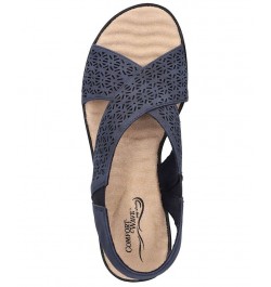 Women's Claudia Comfort Wave Sandals Navy $26.00 Shoes