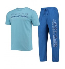 Men's Royal, Light Blue Kansas City Royals Meter T-shirt and Pants Sleep Set $37.09 Pajama