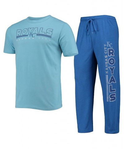 Men's Royal, Light Blue Kansas City Royals Meter T-shirt and Pants Sleep Set $37.09 Pajama