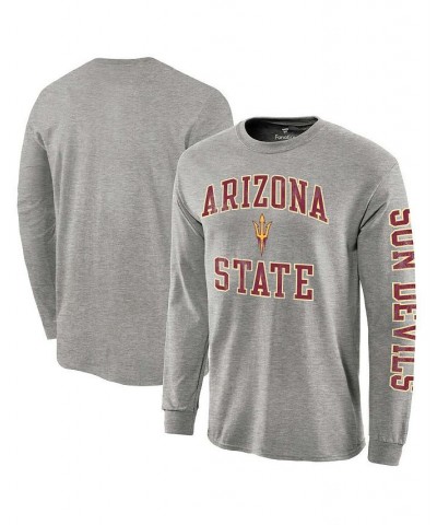 Men's Branded Gray Arizona State Sun Devils Distressed Arch Over Logo Long Sleeve Hit T-shirt $18.55 T-Shirts