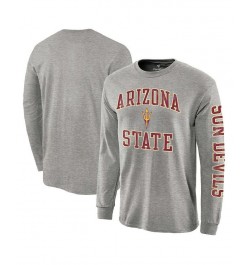 Men's Branded Gray Arizona State Sun Devils Distressed Arch Over Logo Long Sleeve Hit T-shirt $18.55 T-Shirts