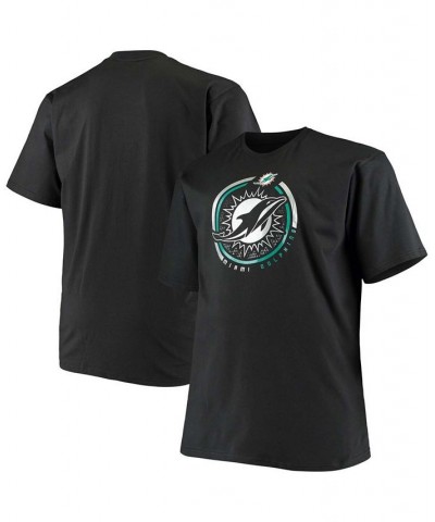 Men's Big and Tall Black Miami Dolphins Color Pop T-shirt $18.71 T-Shirts