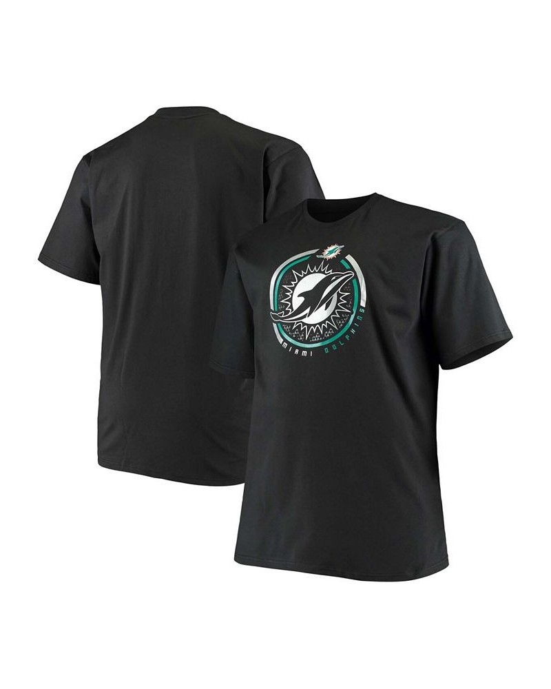 Men's Big and Tall Black Miami Dolphins Color Pop T-shirt $18.71 T-Shirts